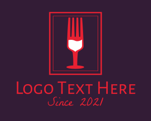 Food And Wine - Wine Bar Restaurant logo design