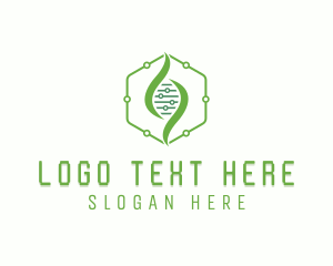 Plant - Hexagon DNA Biotechnology logo design