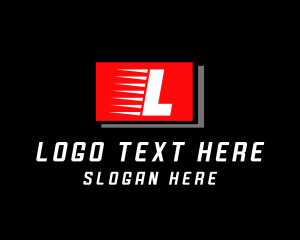 Door To Door - Fast Shipping Courier Logistics logo design