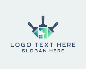 Residential - Paint Brush House logo design