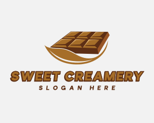 Chocolate Bar Dessert logo design