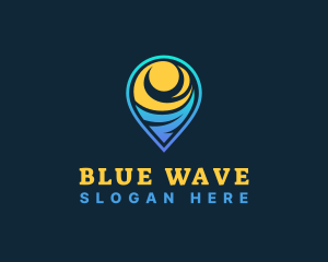 Travel Destination Waves logo design