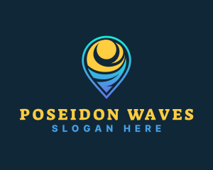 Travel Destination Waves logo design