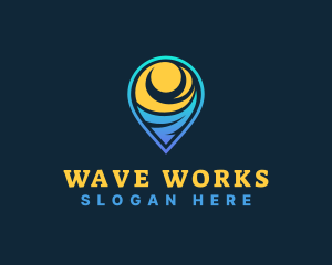 Travel Destination Waves logo design