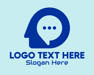 Head - Online Chat Mind logo design
