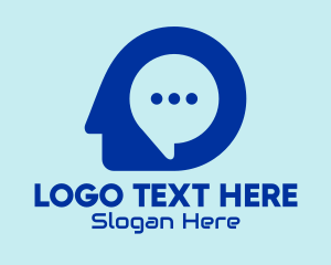 Chatting - Online Chat Mind logo design