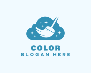 Cleaning Broom Cloud Logo