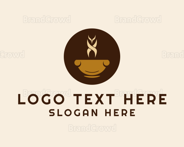 Hot Coffee Drink Logo