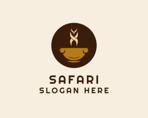 Cafe - Hot Coffee Drink logo design