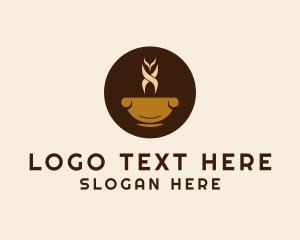 Caffeine - Hot Coffee Drink logo design