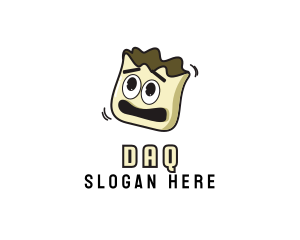 Scared Dumpling Cartoon Logo