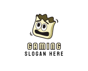 Scared Dumpling Cartoon Logo