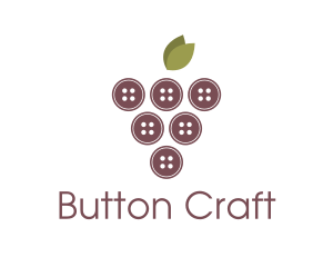 Button Fruit Grape logo design