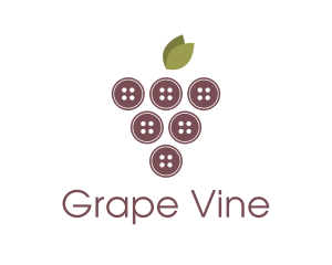 Grape - Button Fruit Grape logo design