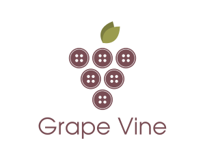 Grapes - Button Fruit Grape logo design