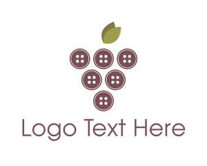 Button Fruit Grape Logo