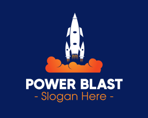 Rocket Blast Off logo design