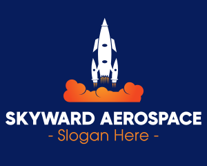 Aerospace - Rocket Blast Off logo design