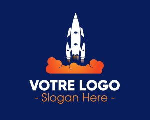 Transport - Rocket Blast Off logo design
