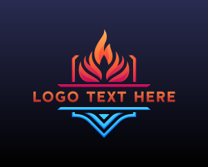 Cooling - Fire Ice Ventilation logo design