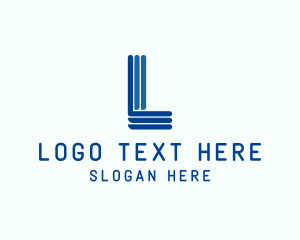 Corporation - Line Company Letter L logo design
