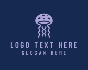 Jellyfish - Sea Jellyfish Tentacle logo design