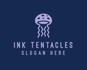 Sea Jellyfish Tentacle logo design