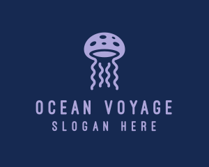 Sea Jellyfish Tentacle logo design