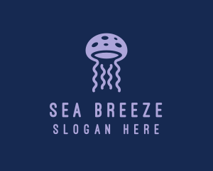 Sea Jellyfish Tentacle logo design