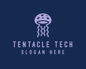 Sea Jellyfish Tentacle logo design