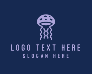 Underwater - Sea Jellyfish Tentacle logo design