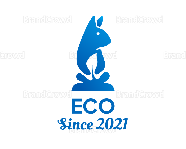 Bunny Leaf Animal Logo