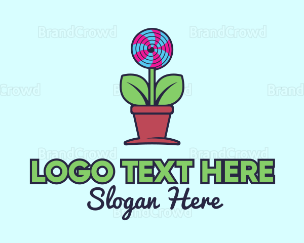 Lollipop Plant Pot Logo