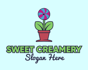 Lollipop Plant Pot logo design