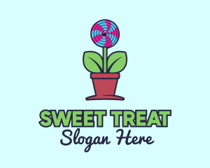 Lollipop Plant Pot logo design