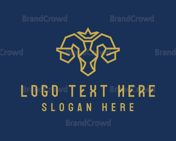 Crown Ram Antlers Logo