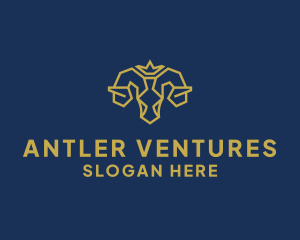 King Ram Antlers  logo design