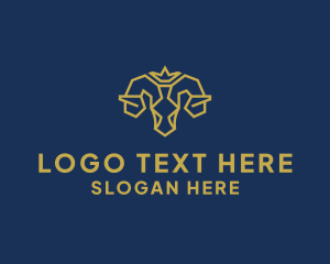 Horns - King Ram Antlers logo design