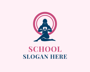 Yogi - Medidate Yoga Heart logo design