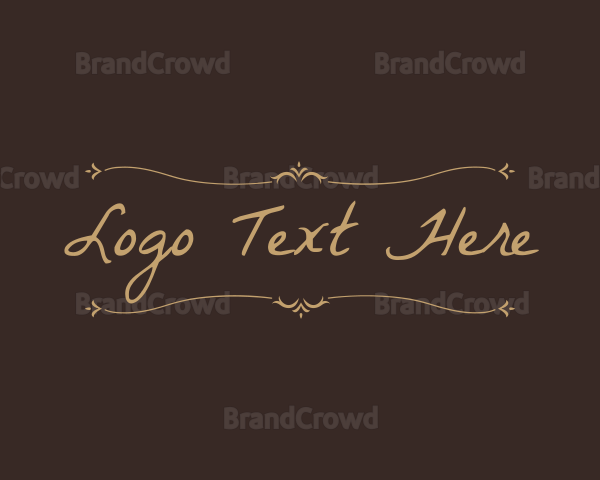 Ornate Handwritten Decoration Logo