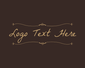 Cafe - Ornate Handwritten Decoration logo design