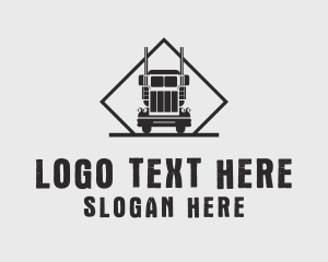 Haulage - Truck Transport Delivery logo design