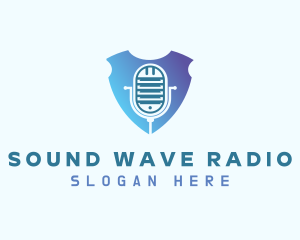 Radio - Radio Podcast Shield logo design