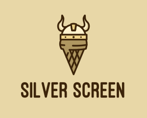 Viking Helmet Ice Cream Logo