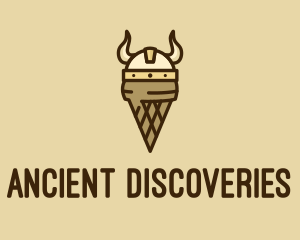 Viking Helmet Ice Cream logo design