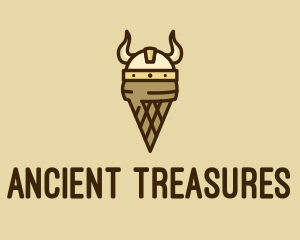 Viking Helmet Ice Cream logo design