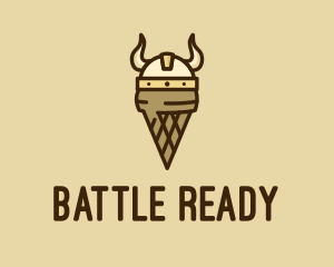 Viking Helmet Ice Cream logo design