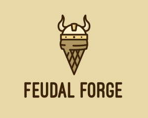 Feudal - Viking Helmet Ice Cream logo design