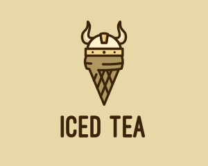 Viking Helmet Ice Cream logo design