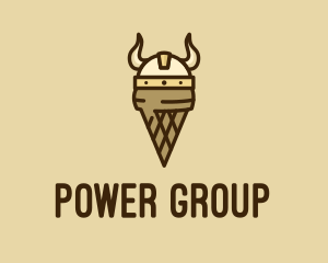Soldier - Viking Helmet Ice Cream logo design